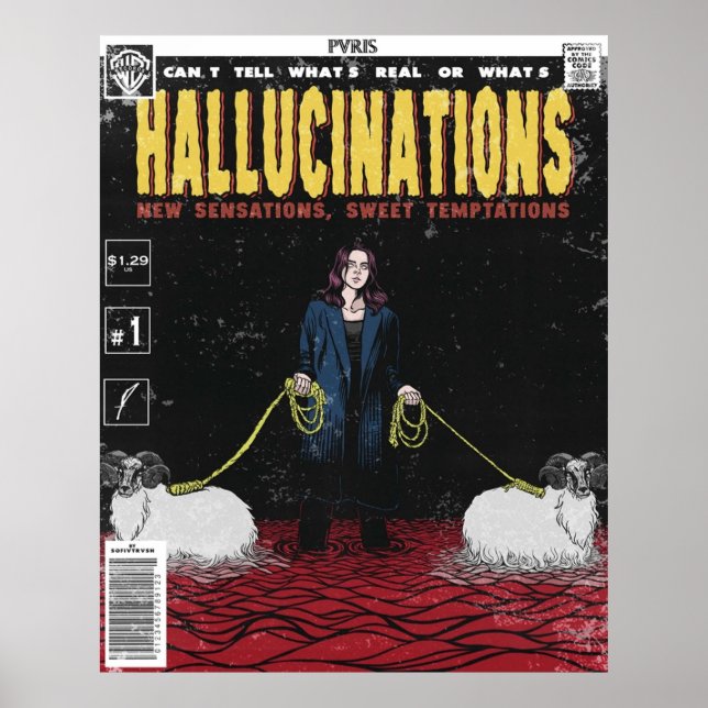 Halluzinationen Comic-Abdeckung PVRIS Poster (Vorne)