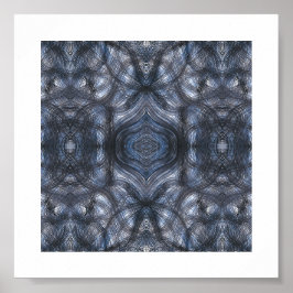 Hallways Blue Abstract Watercolor Art Poster