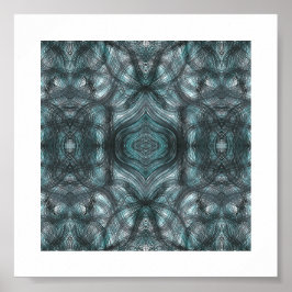 Hallways Green Abstract Watercolor Art Poster