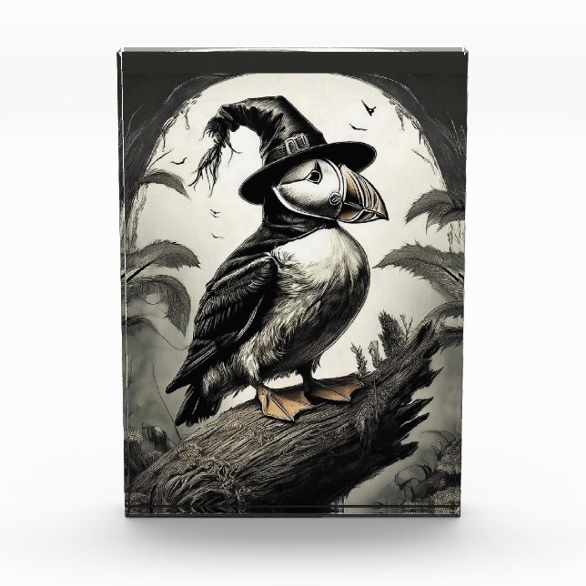Hallween Puffin Fotoblock (Vorderseite)