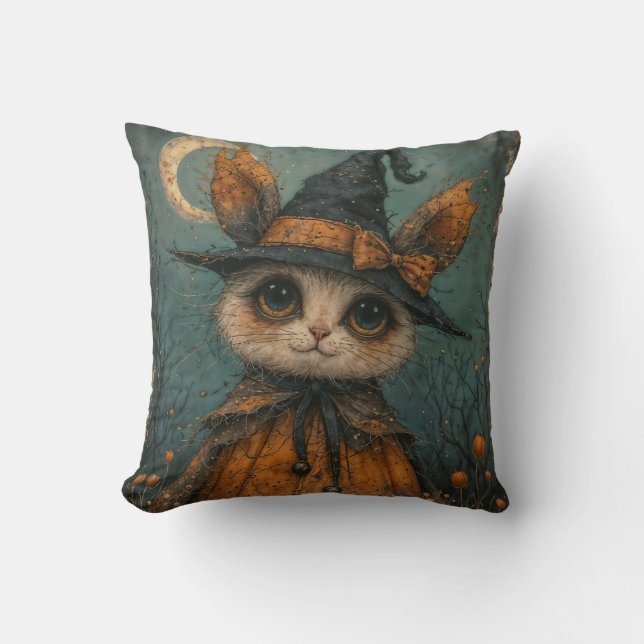 Hallwenn, adorable, spooky, bunny, wicth kissen (Vorderseite)