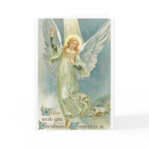 Halo blond Milou d'ange de carte de Noël de 003