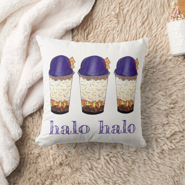 Halo-Halo (Haluhalo) Filipino Hawaiianisches Shave Kissen (Decke)