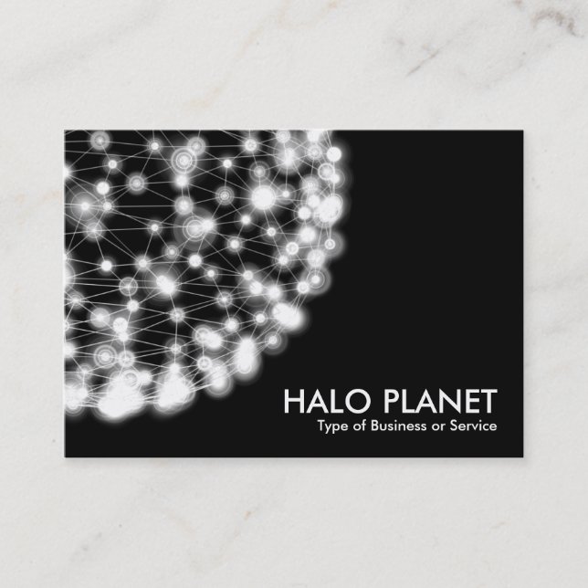 Halo Planet - Schwarz Visitenkarte (Vorderseite)