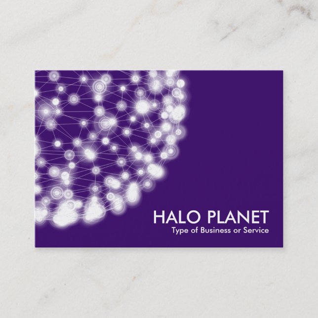 Halo Planet - Tief Lila Visitenkarte (Vorderseite)