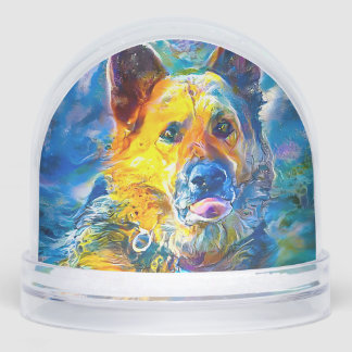 Halo:  Portrait of a German Shepherd 