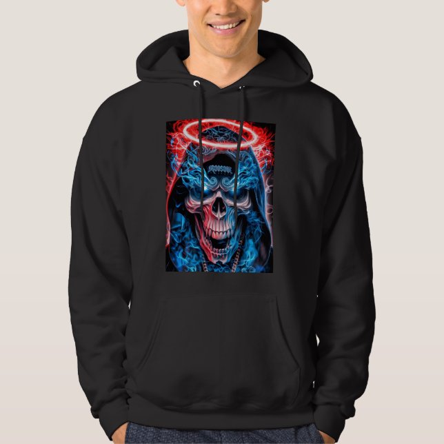 Halo Schädel Drip Hoodie (Vorderseite)