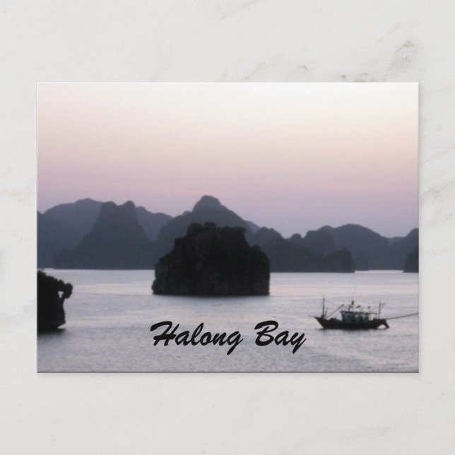halong-Silhouette Postkarte (Vorderseite)