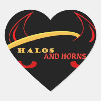 Halos und Horns Guild Itmes Herz-Aufkleber
