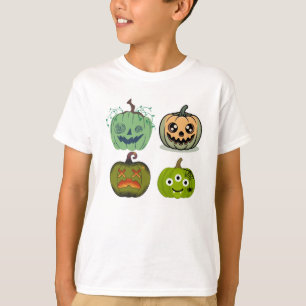 Haloween grüne Kürbis T-Shirts