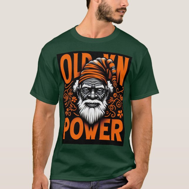 haloween vieux homme puissance T-shirt (Devant)