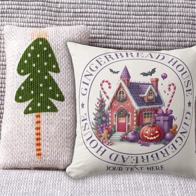 Halowmas Gingerbrot House I WeihnachtsHalloween Kissen (Von Creator hochgeladen)
