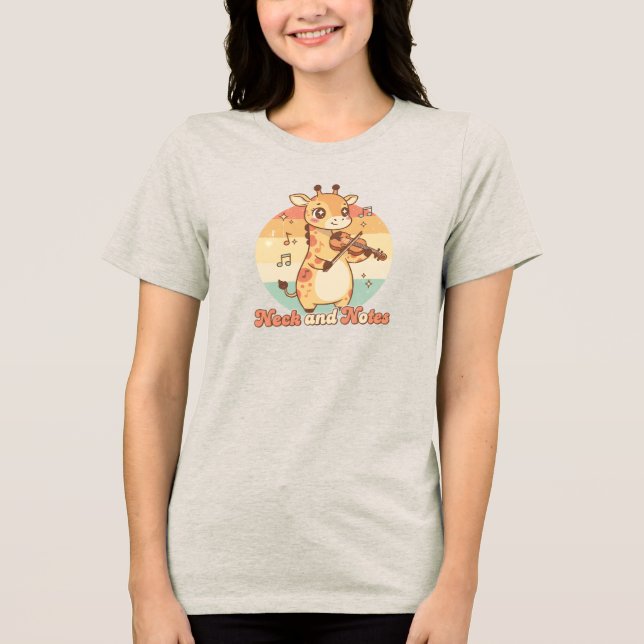 Hals und Noten Tri-Blend Shirt (Vorderseite)