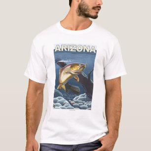 Halsabschneiderische Forelle FishingArizona T-Shirt