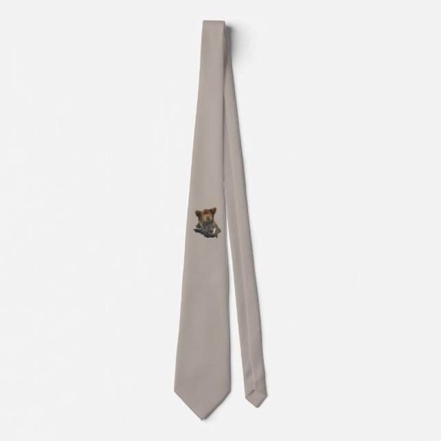 Halsband mit Grizzlybär Krawatte (Vorderseite)