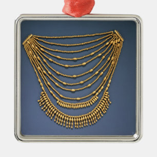 Halskette mit Glocken Ornament Aus Metall
