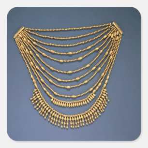 Halskette mit Glocken Quadratischer Aufkleber