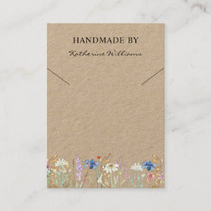 Halskette Werbeplakat Wildblumen Floral Visitenkarte