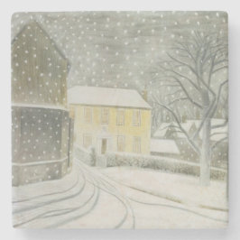 Halstead Road in Snow (von Eric Ravilious) Steinuntersetzer