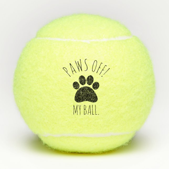 "Halt ab!......................................... Tennisbälle (Vorderseite)