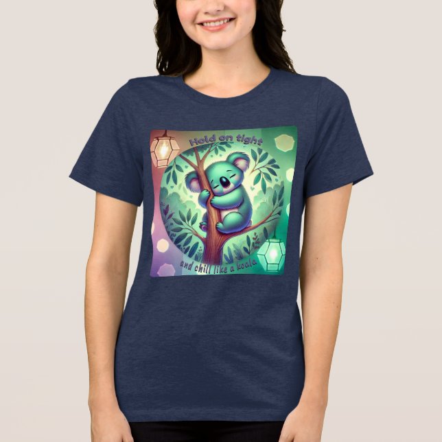 Halt an der Spitze - Kill wie ein Koala Tri-Blend Shirt (Vorderseite)