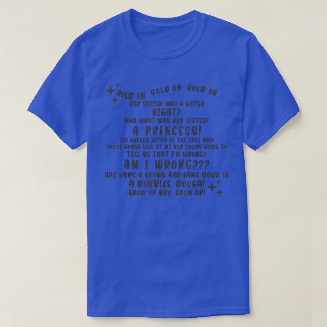 Halt an ihrer Schwester fest fest, war ein Hexenri T-Shirt (Design vorne)