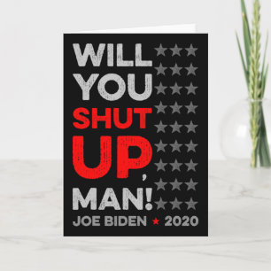 Halt Den Mund Mann Joe Biden Donald Trump Wahl Usa Karte