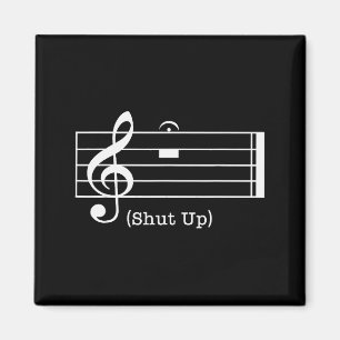 Halt Den Mund Sound Noten Lustig Musikliebhaber Fü Magnet
