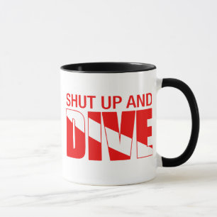 Halt den Mund und tauche Tasse