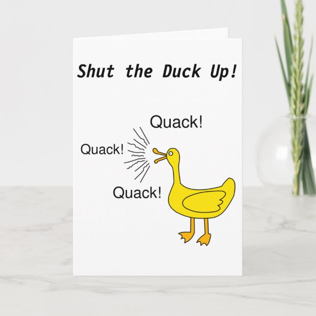 Halt die Ente! Grußkarte Karte (Vorderseite)