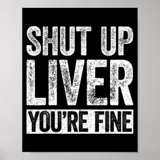 Halt Die Klappe Leber Feines Shirt Lustige Männer Poster