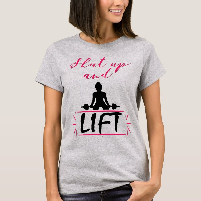 Halt die Klappe, starke Frau T-Shirt (Vorderseite)