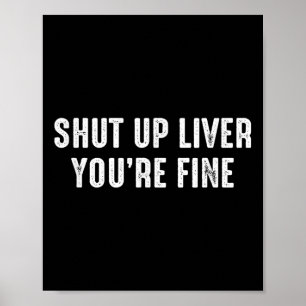 Halt die Liver, du schöner Funny Drink St Patrick Poster