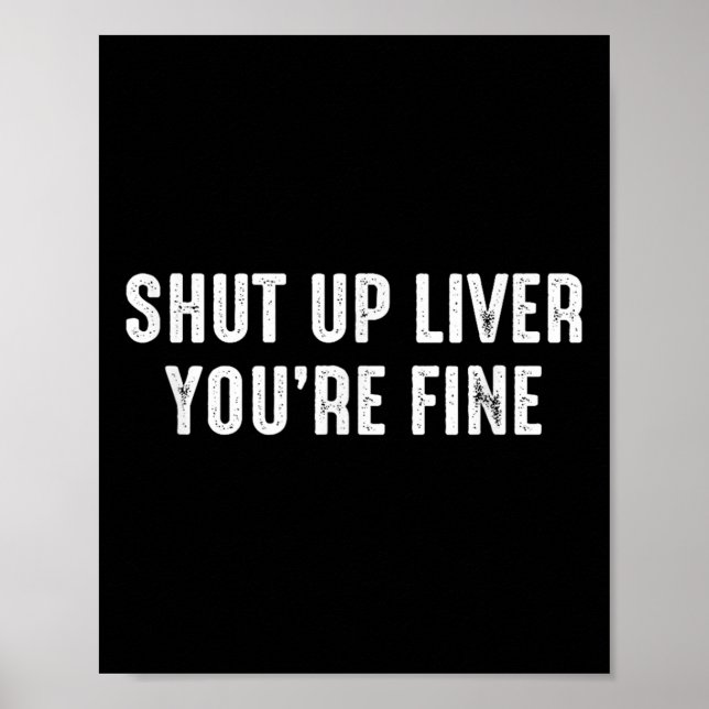Halt die Liver, du schöner Funny Drink St Patrick Poster (Vorne)