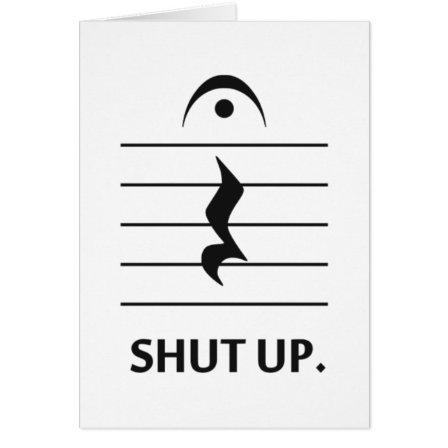 Halt die Schnauze durch Musik-Anmerkung (Vorne)