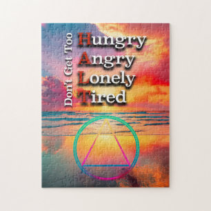 HALT Erholung Slogan Sunrise