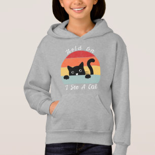 Halt, ich sehe eine Katze, spielerisch und humorvo Hoodie