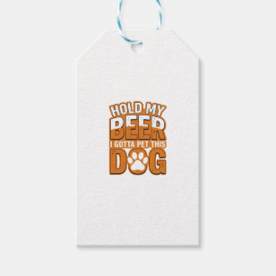 Halt mein Bier, ich muss diesen Hund streicheln Lu Geschenkanhänger