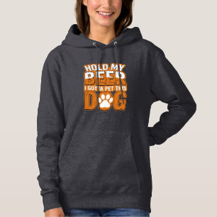 Halt mein Bier, ich muss diesen Hund streicheln Lu Hoodie
