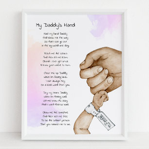 Halt meine Hand Daddy Andenken Gedicht Dad Geschen Poster