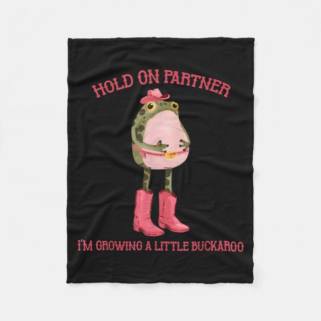 Halt Partner Ein Kleiner Buckaroo-Frosch Wächst Fleecedecke (Vorderseite)