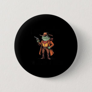 Halt Partner Ich Bin Überstimuliert Frosch Cowboy Button