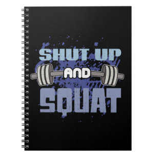 Halt und Squat - Leg Day - Workout Motivierend Notizblock