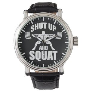 Halt und Squat - Workout Motivierend Armbanduhr