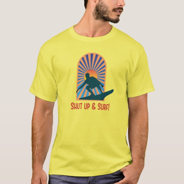 Halt und surfen T-Shirt (Vorderseite)