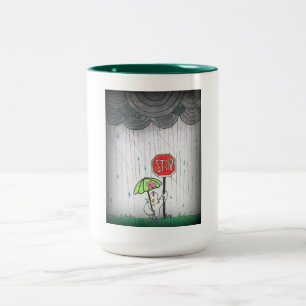 HALT ZWEIFARBIGE TASSE