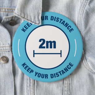 Halte Abstand Button