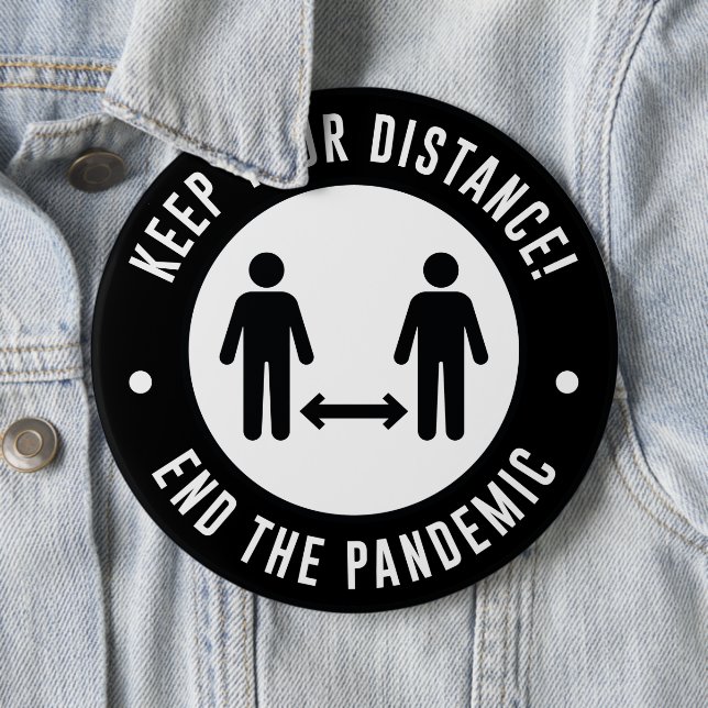 Halte Abstand Button (Beispiel)
