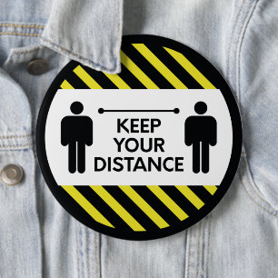 Halte Abstand Button