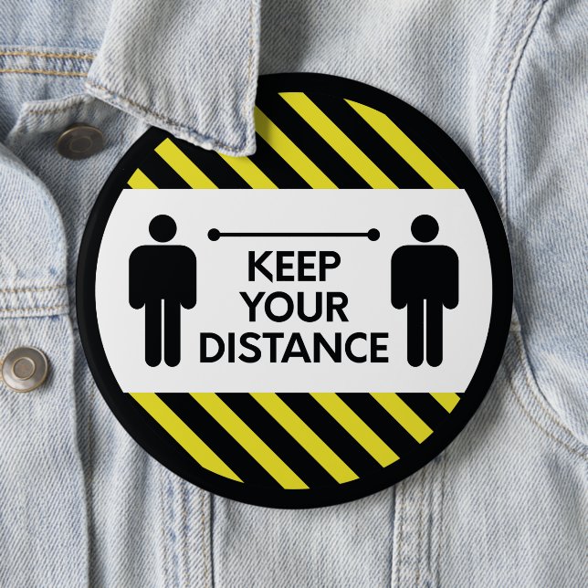 Halte Abstand Button (Beispiel)